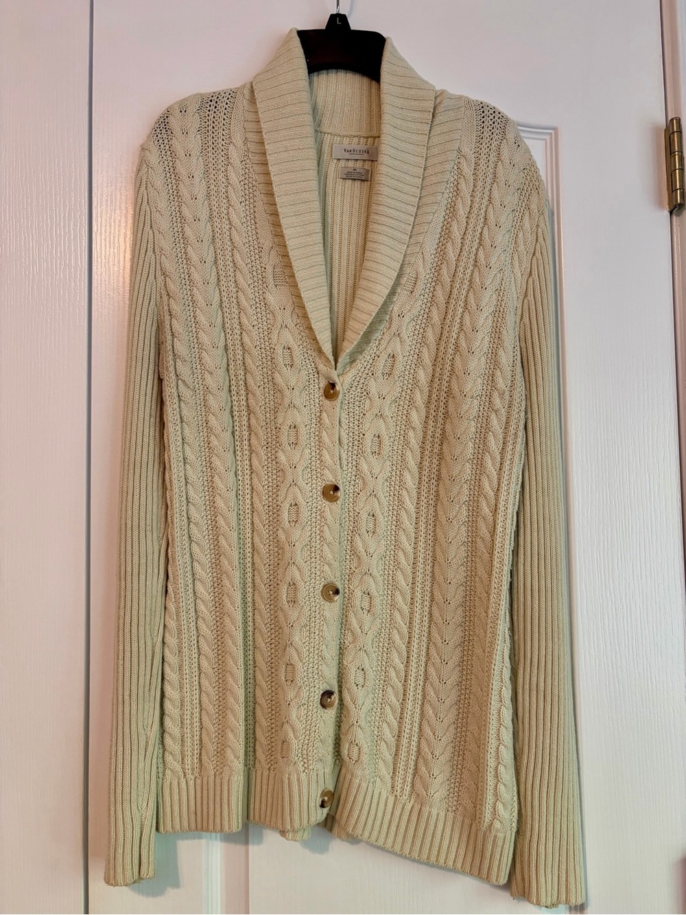 Van Heusen Cream Cable Knit Cardigan